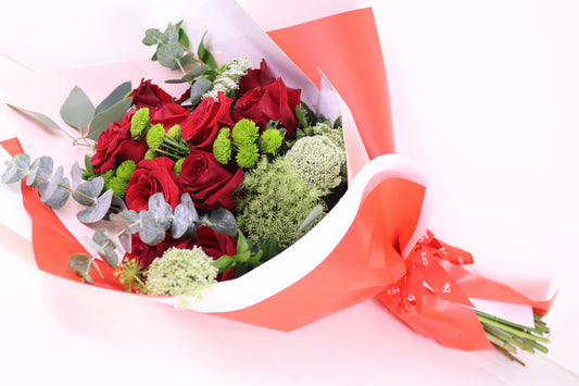 Red Rose Bouquet — Red Wrap