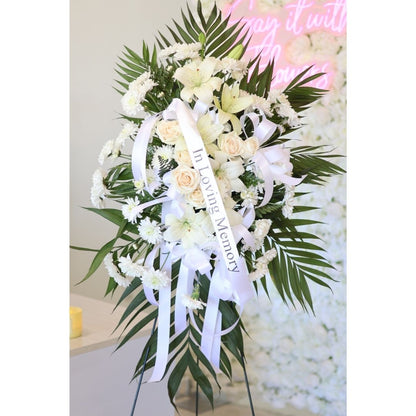 Remembrance Wreath — White